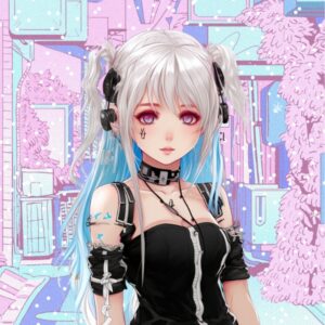 Gacha Life girl wearing a stylish Black outfit with White Hair Color, showcasing the latest trends in Gacha Club. Explore more with Gacha Heat, Gacha Nox, and download the Gacha Mod Apk. Don't miss out on the best Gacha Life Outfit ideas, only on Gacha Heat