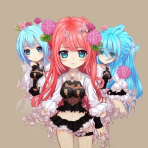Cute Gacha Life Two Cute girl wearing a stylish Black and White outfit with red and blur hair color, showcasing the latest trends in Gacha Club. Explore more with Gacha Heat, Gacha Nox, and download the Gacha Mod Apk. Don't miss out on the best Gacha Life Outfit ideas, only on Gacha Heat